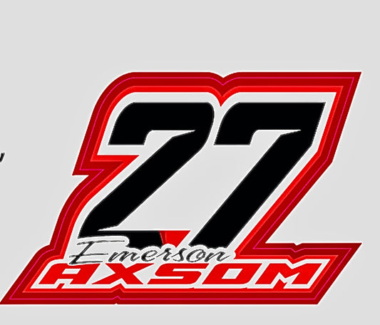 Decal-(Red) 27 Emerson Axsom